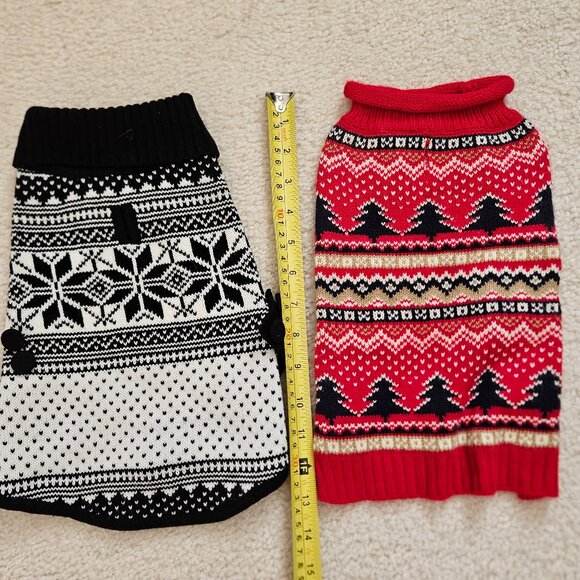 Two Cute Winter Dog Sweaters - Picture 2 of 4